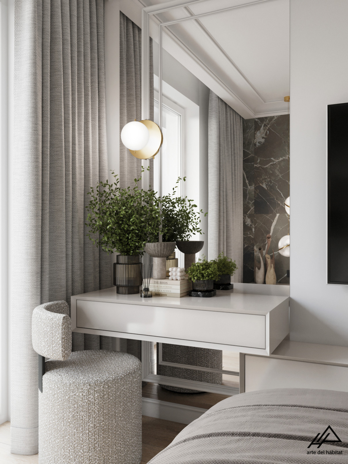 Современный минималистичный интерьер с элементами классики