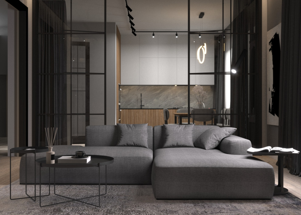 Обложка проекта: Кухня-гостиная в современном стиле