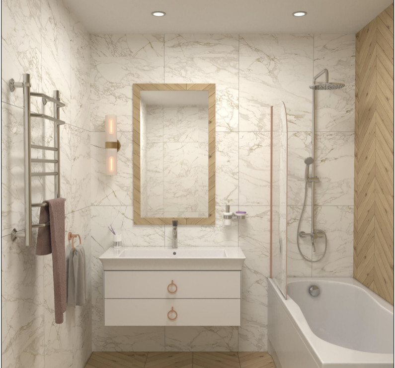 Квартира для любителей лаванды и мяты.