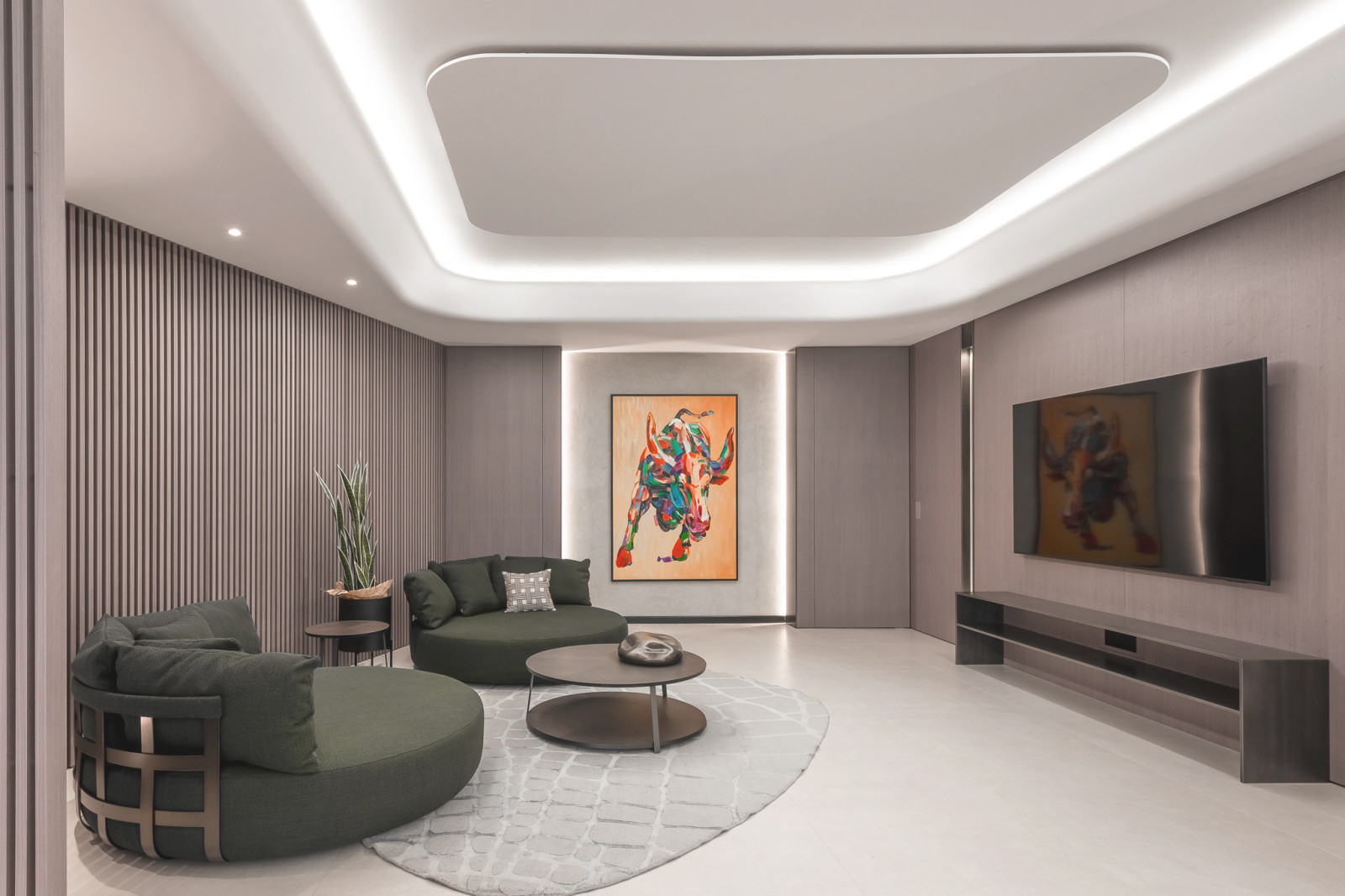 Fusion modern. Interior design of a villa in Monte-Carlo