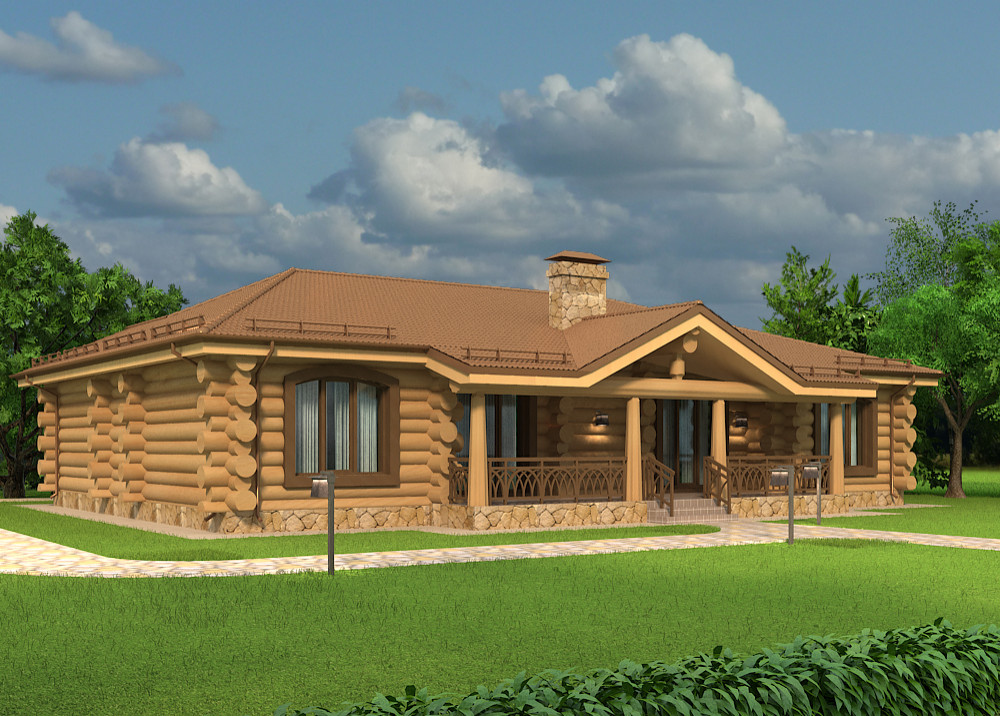 Деревянный коттедж post and beam