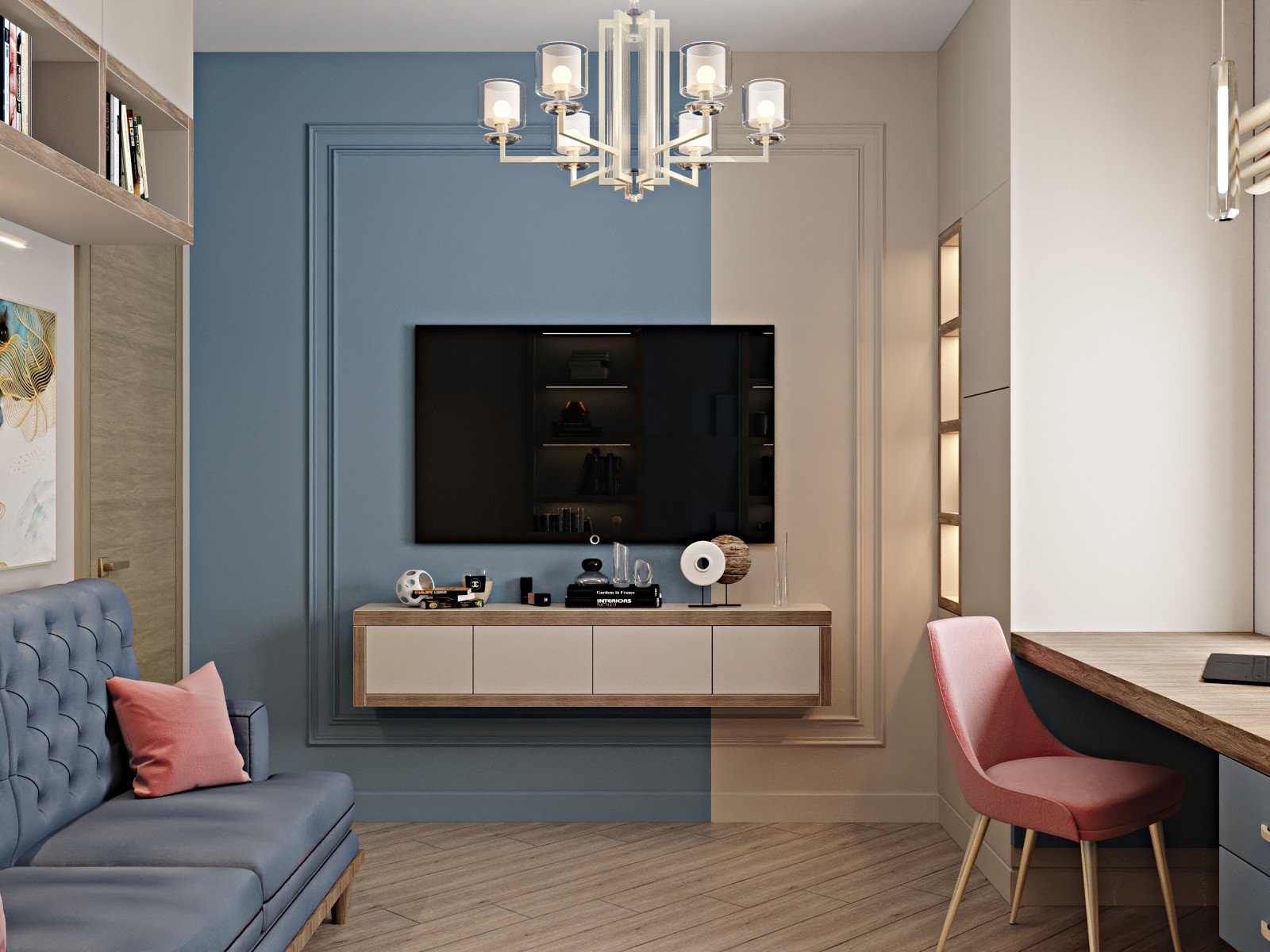 Лаконичная квартира в неоклассическом стиле.