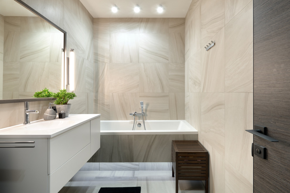 Аппартаменты на 35 этаже. Дизайнер Валерия Москалева. Публикация Elle Decoration