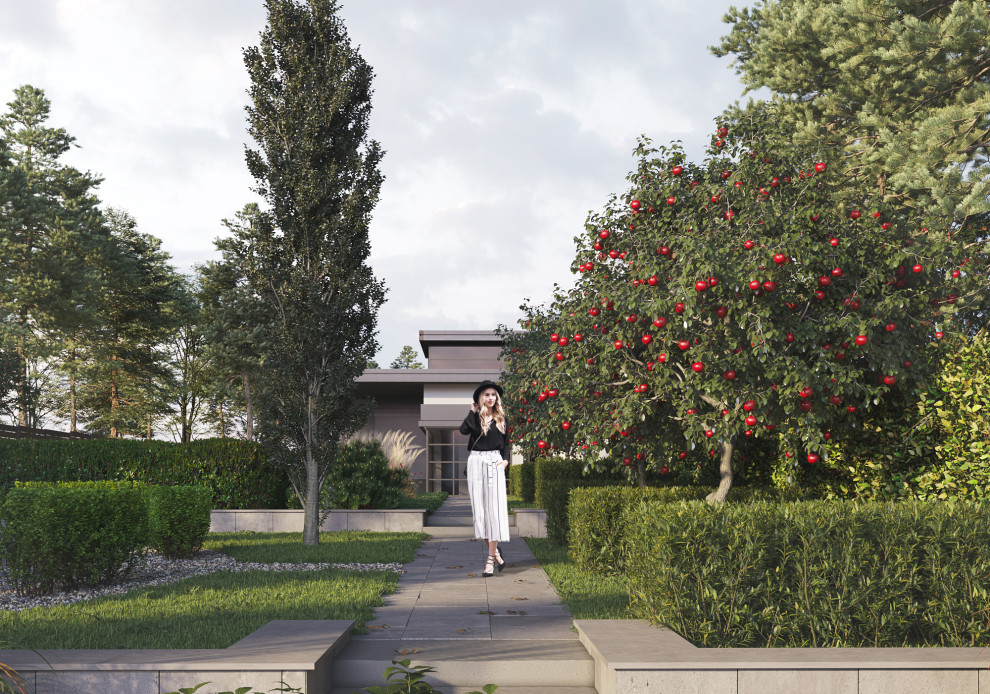 Сад на неудобной территории.