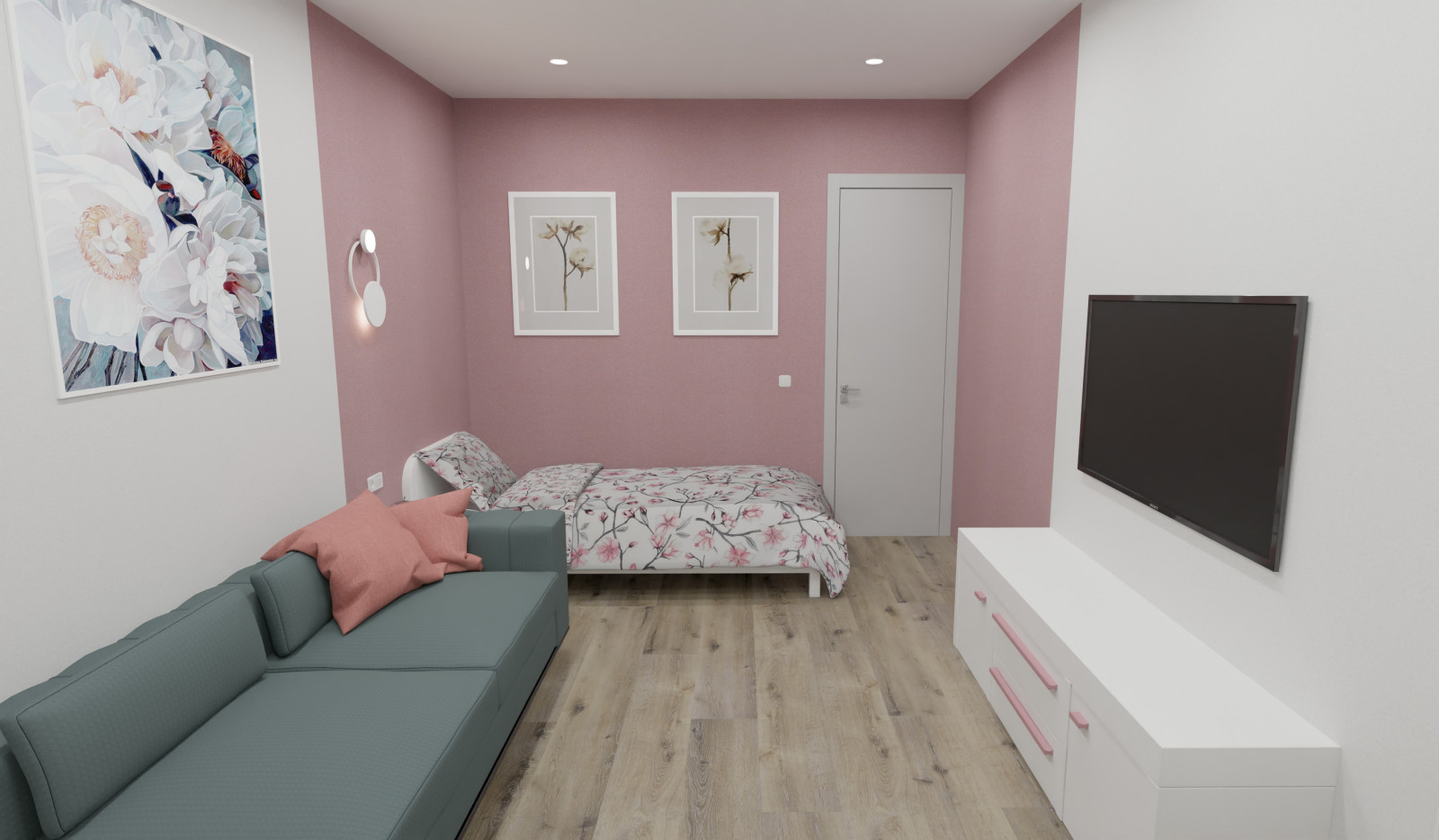 Квартира для семьи с ребенком девочкой 8 лет.