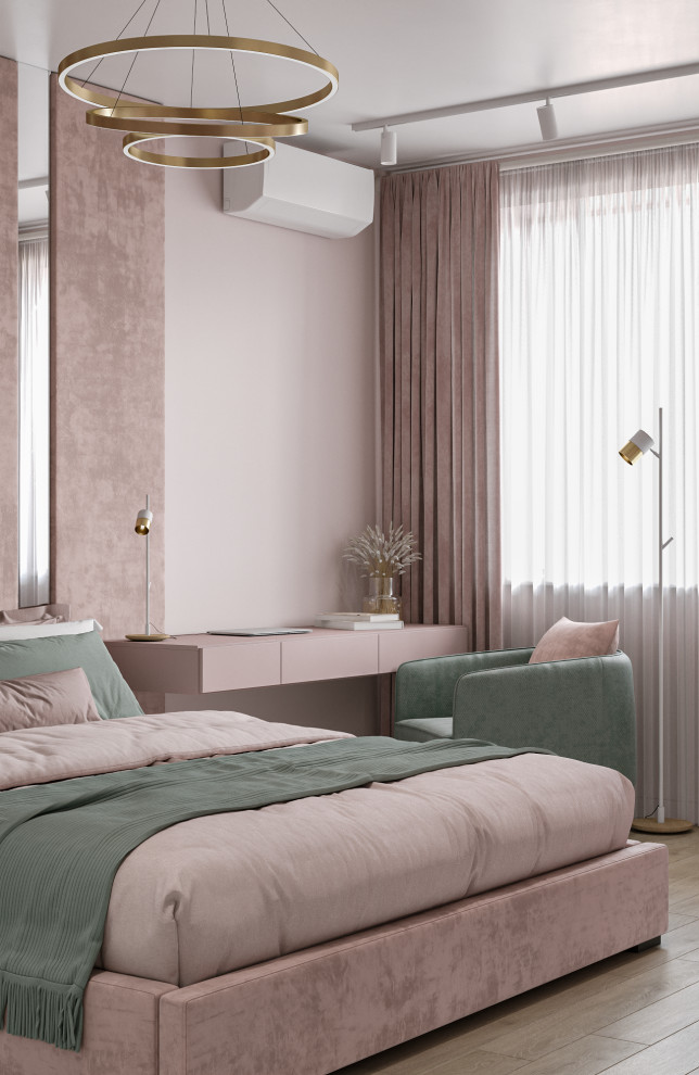 Дизайн интерьера в розовых тонах