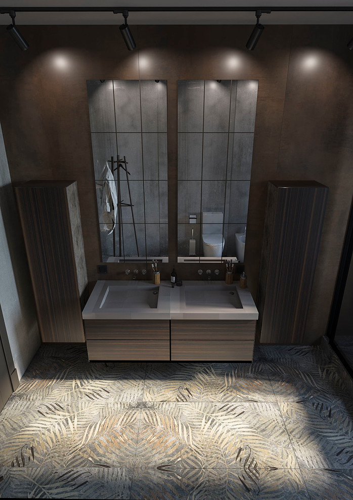 Проект ванной комнаты в стиле Loft