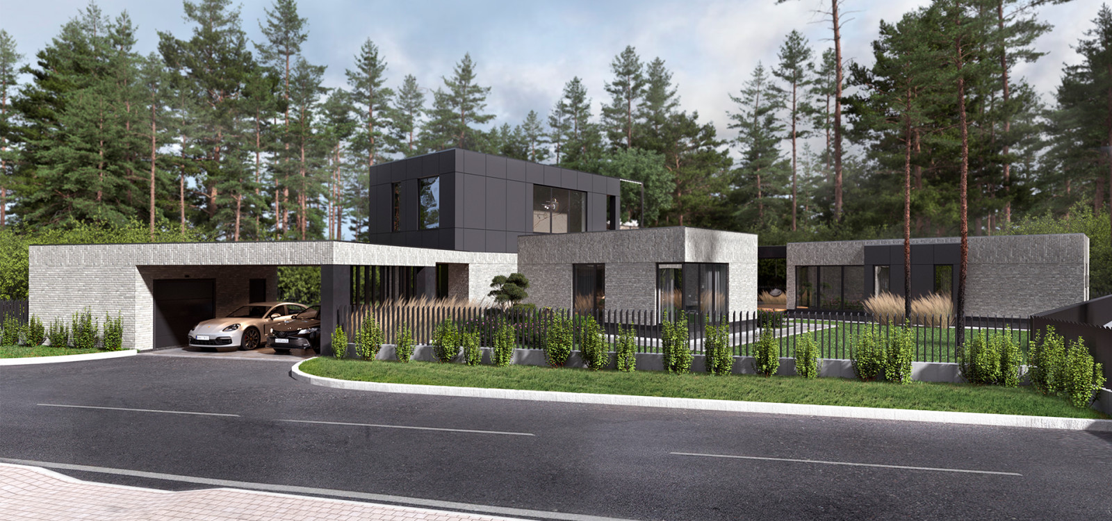 Обложка проекта: Комплекс строений в стиле "Хай-тек"