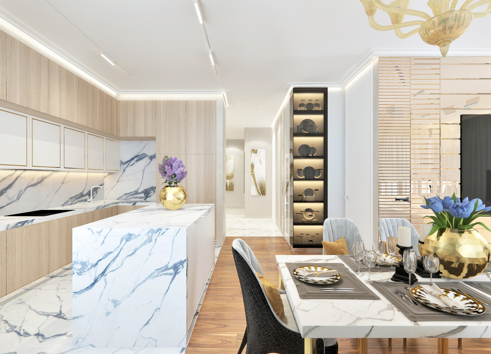 Современный интерьер в смешанном стиле.