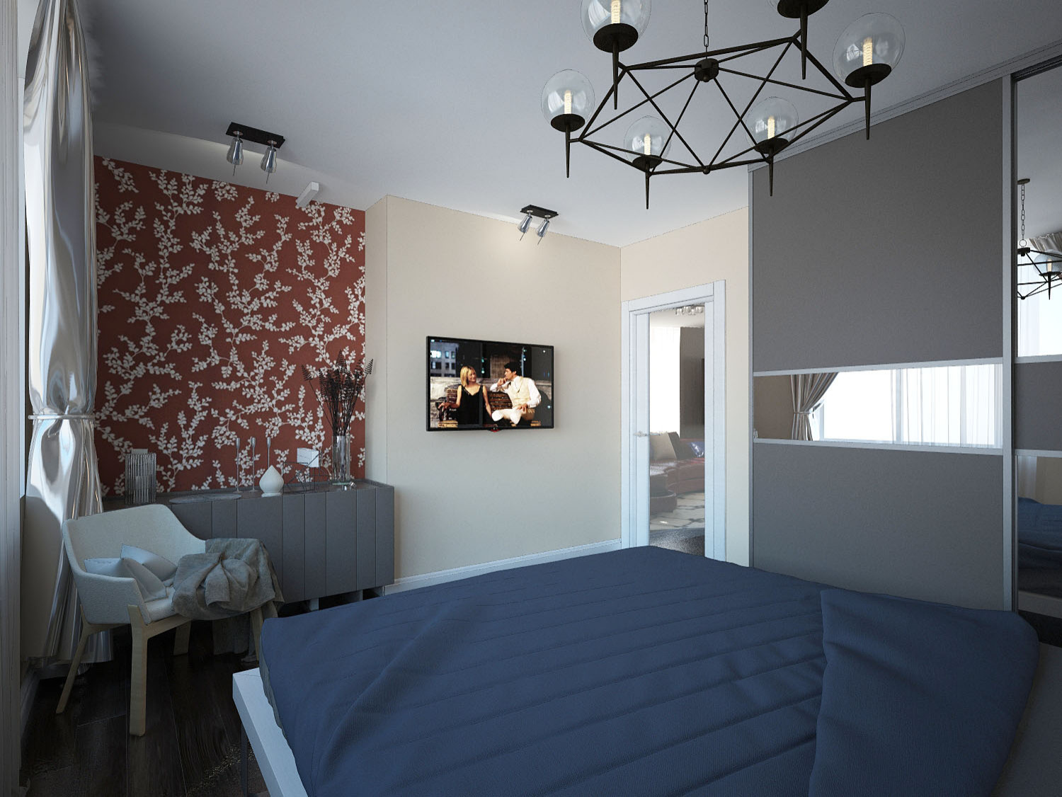 Современная трехкомнатная квартира на 20 этаже