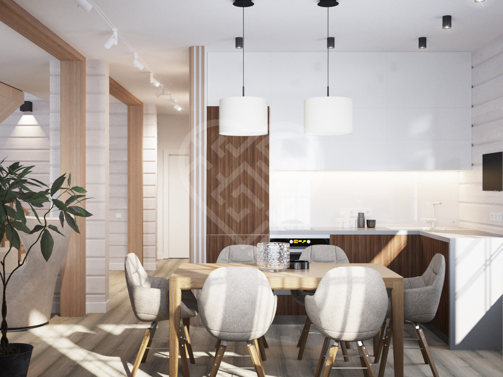 Дизайн интерьера дома из клеёного бруса в Подмосковье