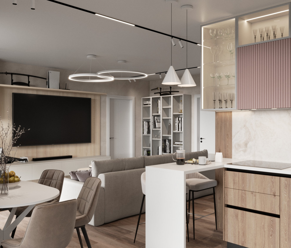 Дизайн квартиры в ЖК «Солярис» с большой лоджией