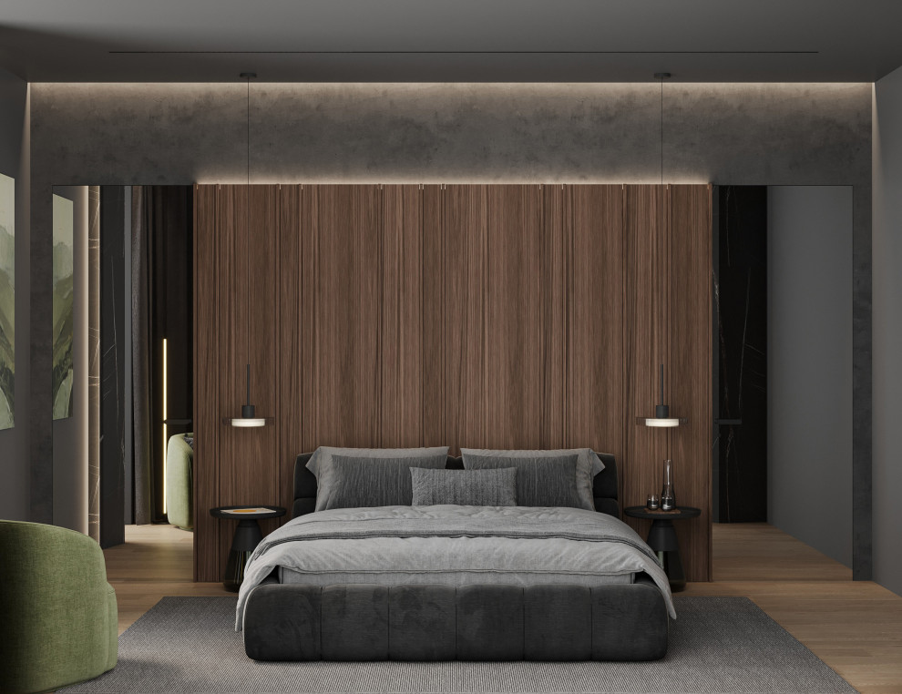 Темный минимализм в коттедже