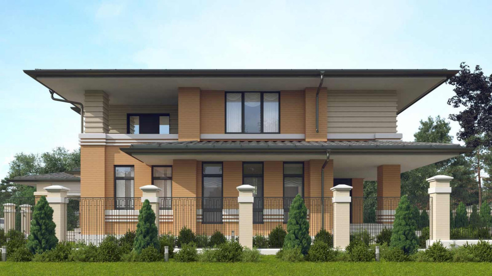 Обложка проекта: Проект дома в стиле Райта