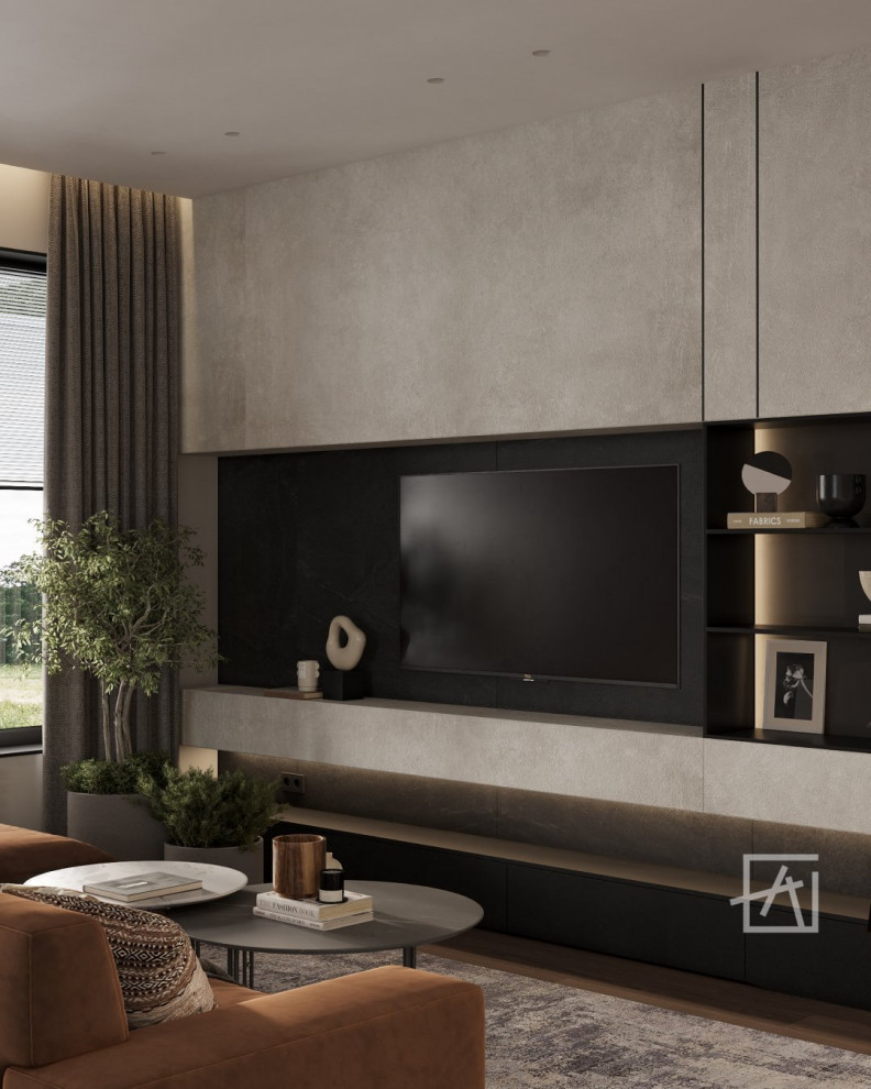 Обложка проекта: Кухня-гостиная в частном доме