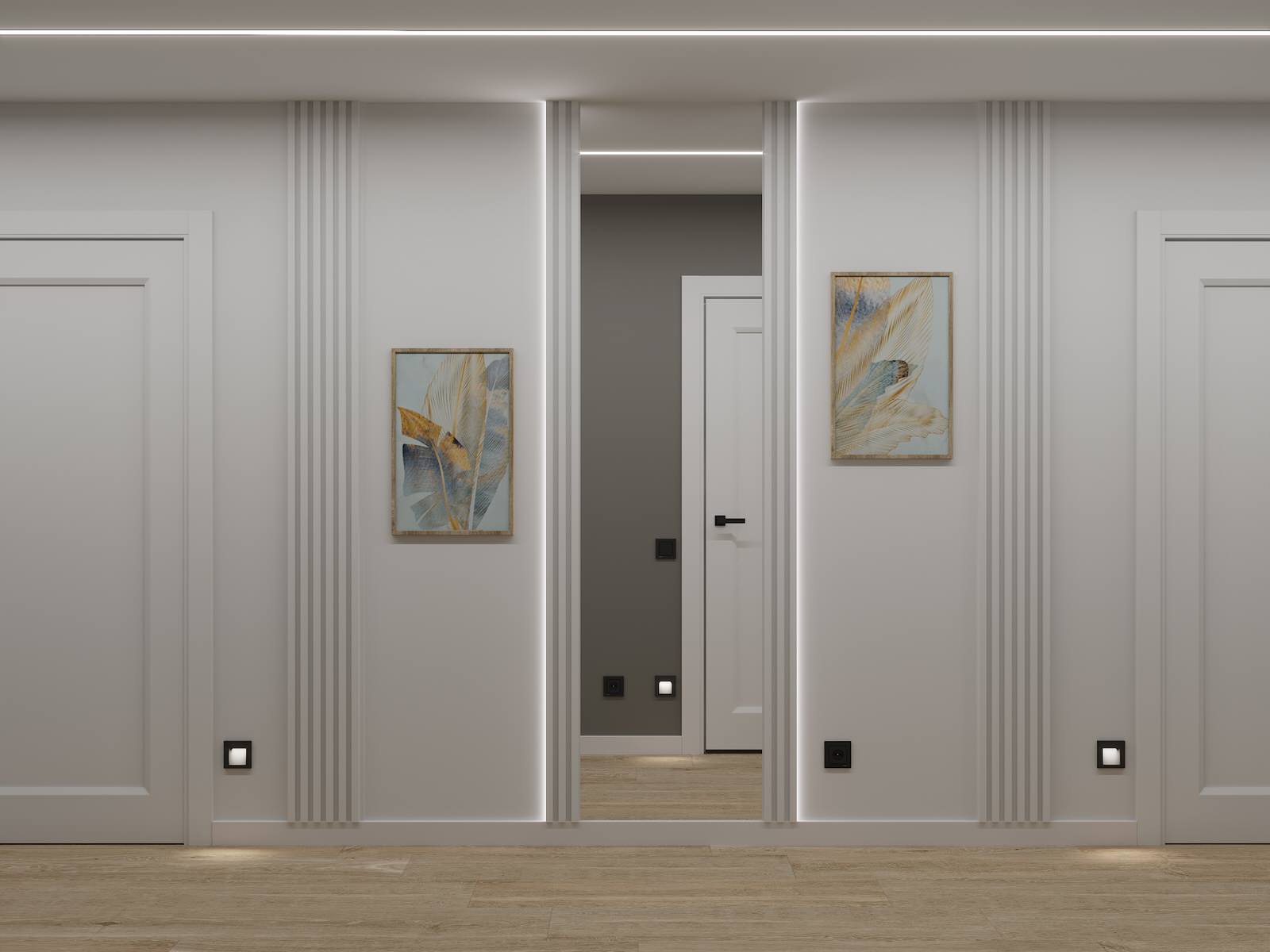 Визуализация дизайн-проекта квартиры 95 м кв, для пары с ребенком