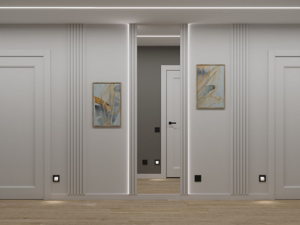 Визуализация дизайн-проекта квартиры 95 м кв, для пары с ребенком