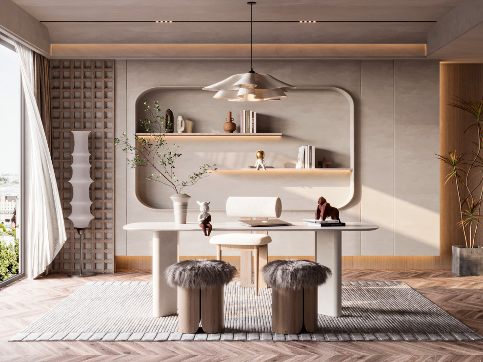 Кабинет в стиле "Джапанди"