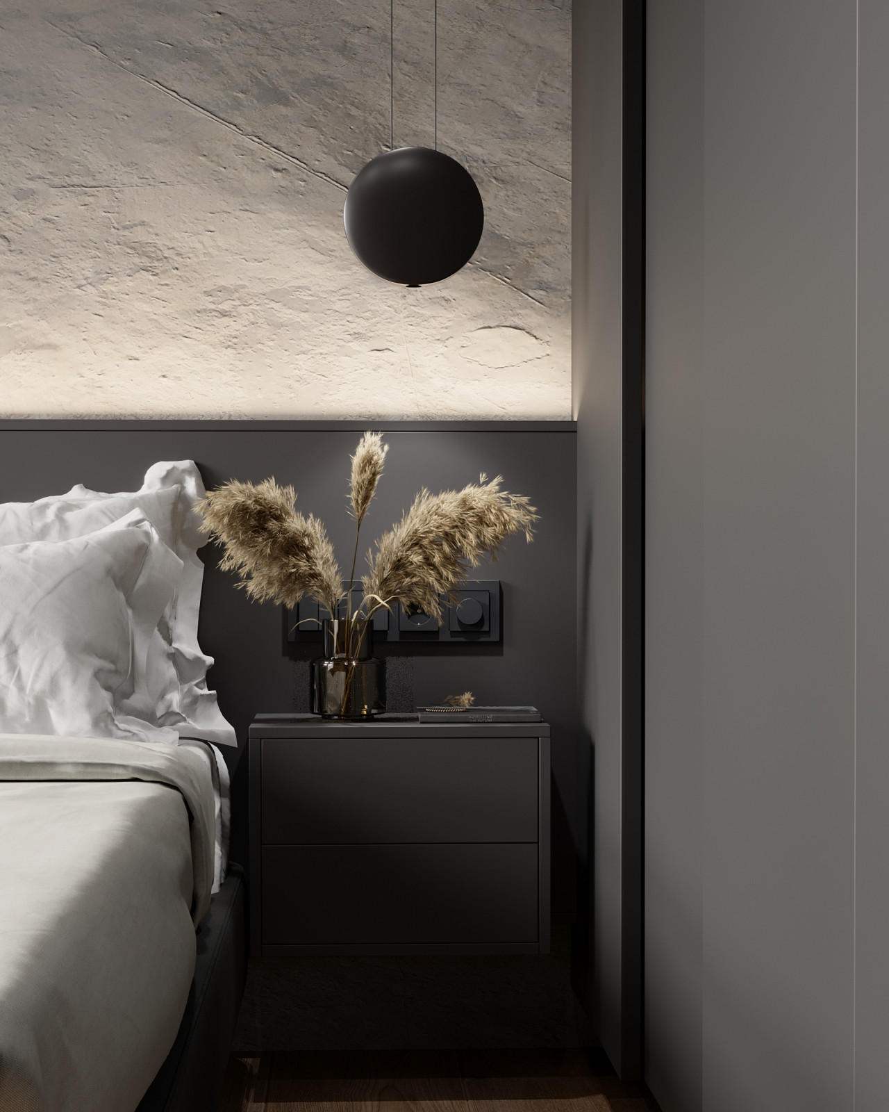 Брутальная квартира с элементами минимализма 65