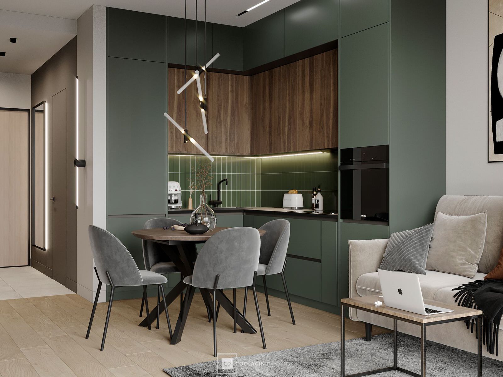 Стильная квартира с панорамными окнами даже в санузле