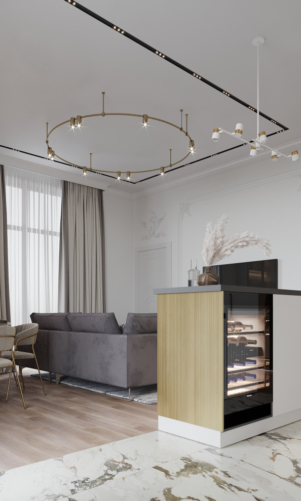 Обложка проекта: Трехкомнатная квартира в новостройке в Москве