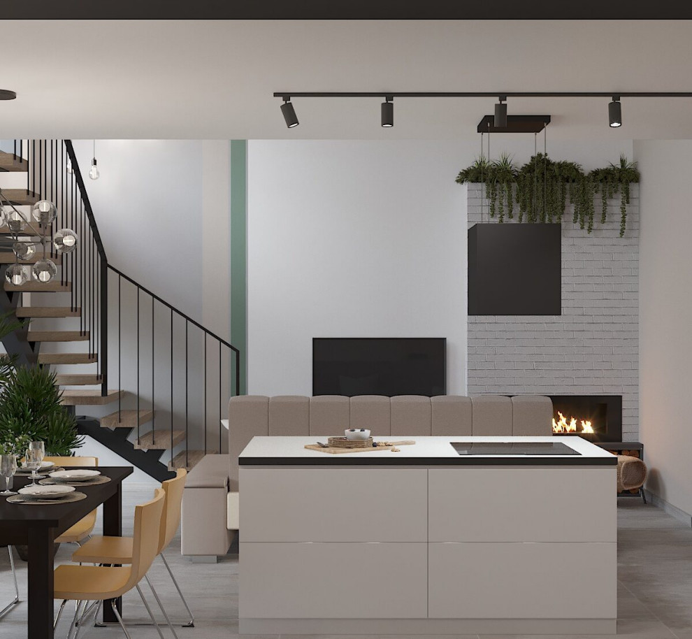 Дизайн-проект двухуровневой квартиры, площадью 98,6 м2 в г. Томск, Северный парк