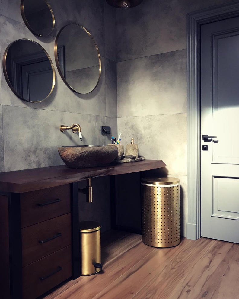 Консоли из слэбов и полимеров в ванную комнату