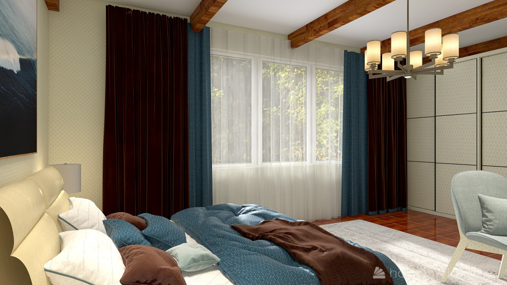 Спальня для супругов, загородный коттедж Самарская область, г. Кинель