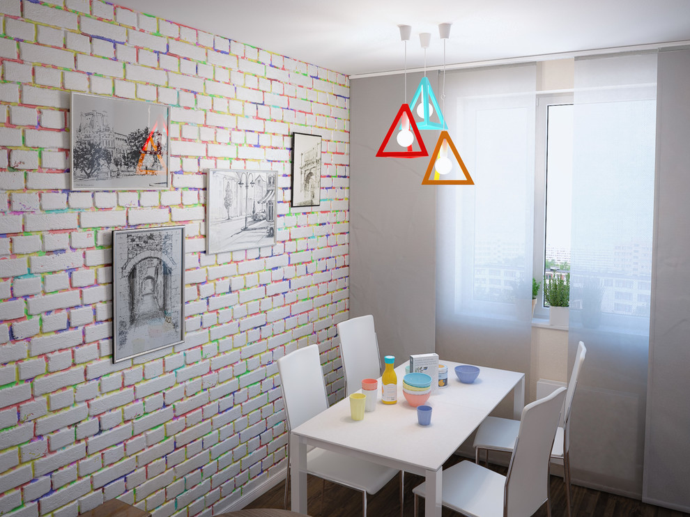 Современная кухня в стиле фьюжн, поп-арт