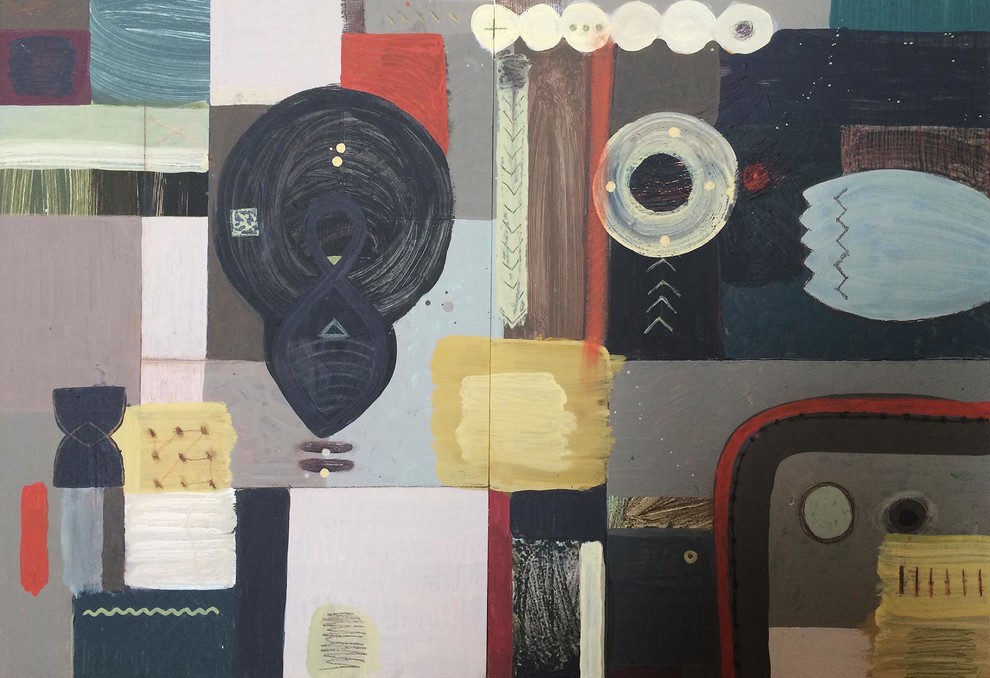 Research, Painting, 75 H x 110 W x 2 cm
