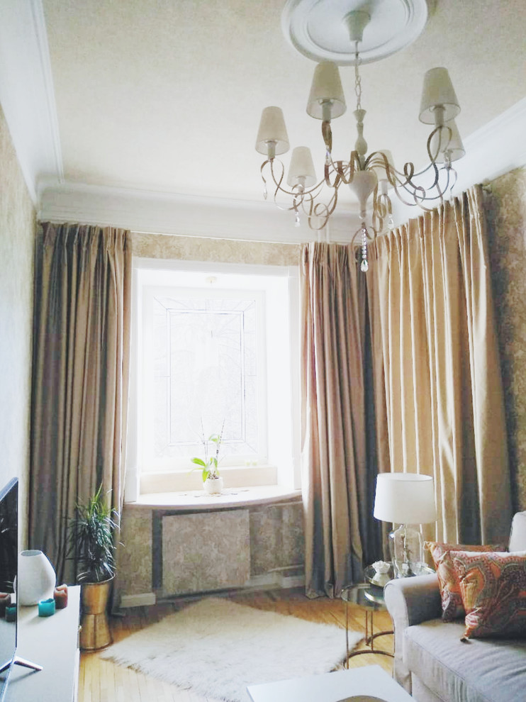 нежные портьеры в интерьере