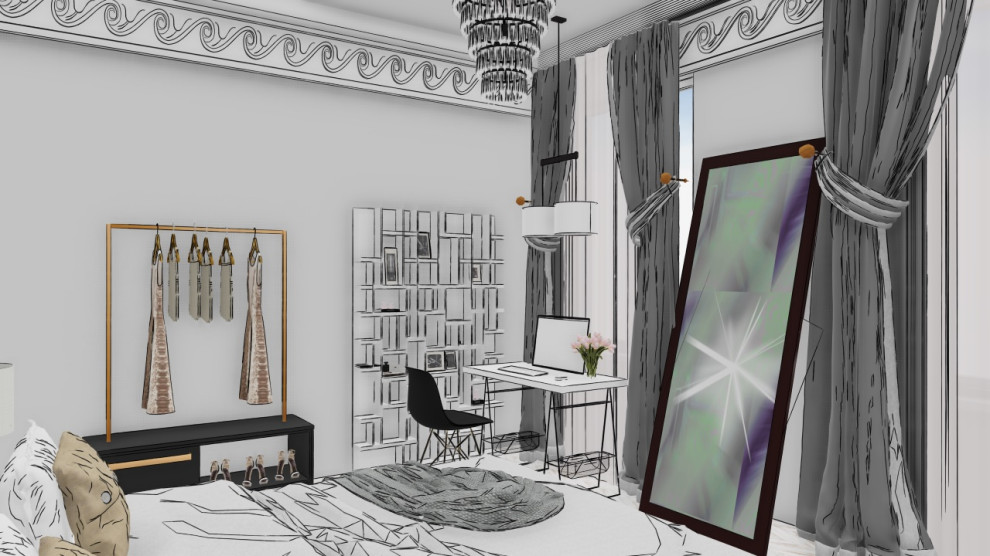 Обложка проекта: Спальня скетчи