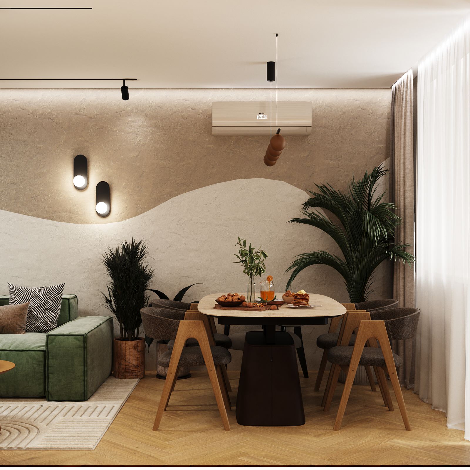 ВИЗУАЛИЗАЦИЯ ИНТЕРЬЕРА В ТЕПЛЫХ ТОНАХ