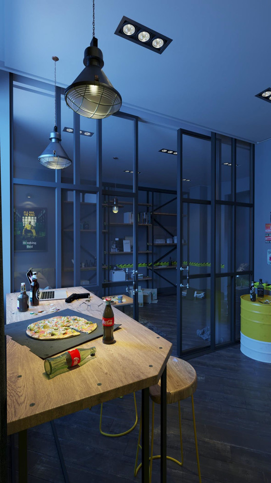 Дизайн интерьера и визуализация квартиры студии.