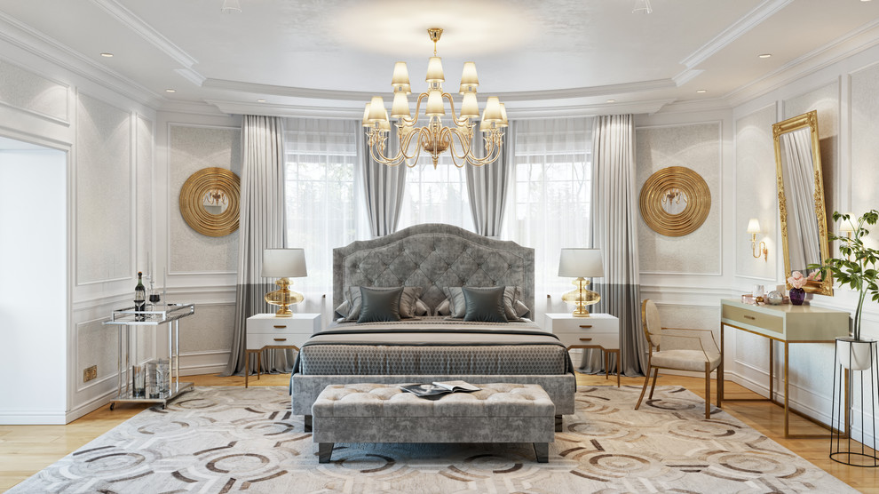 Спальня в особняке в Глухово, Московская область