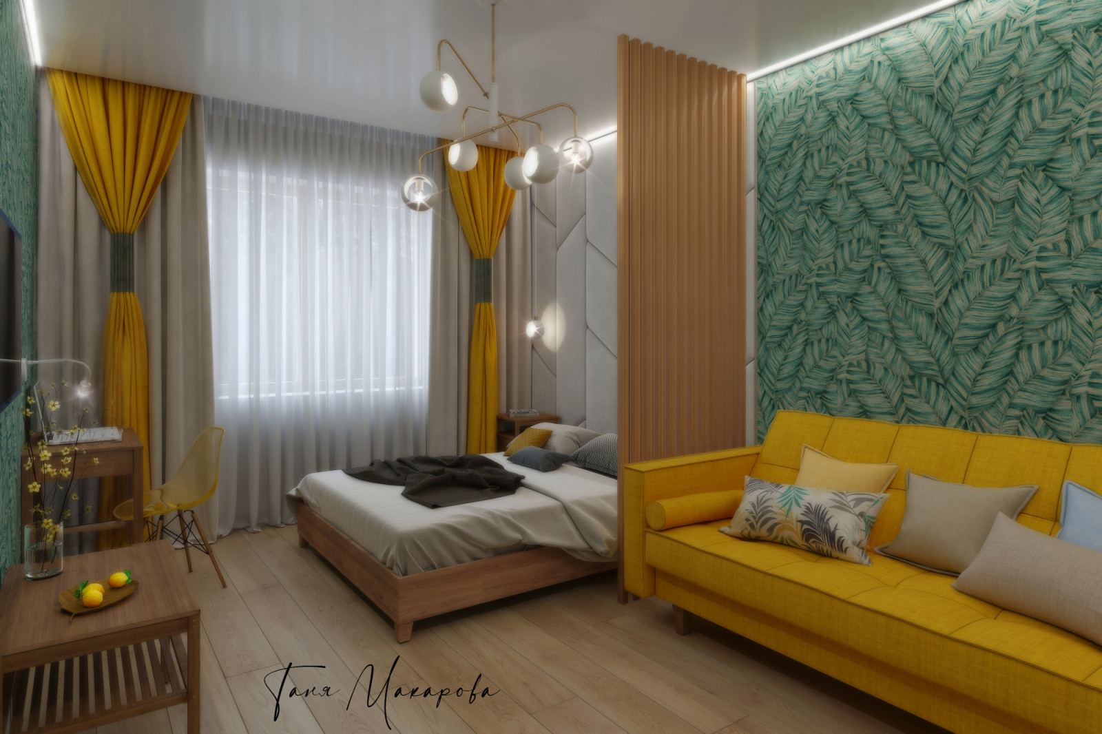 Обложка проекта: Гостевая спальня радостная