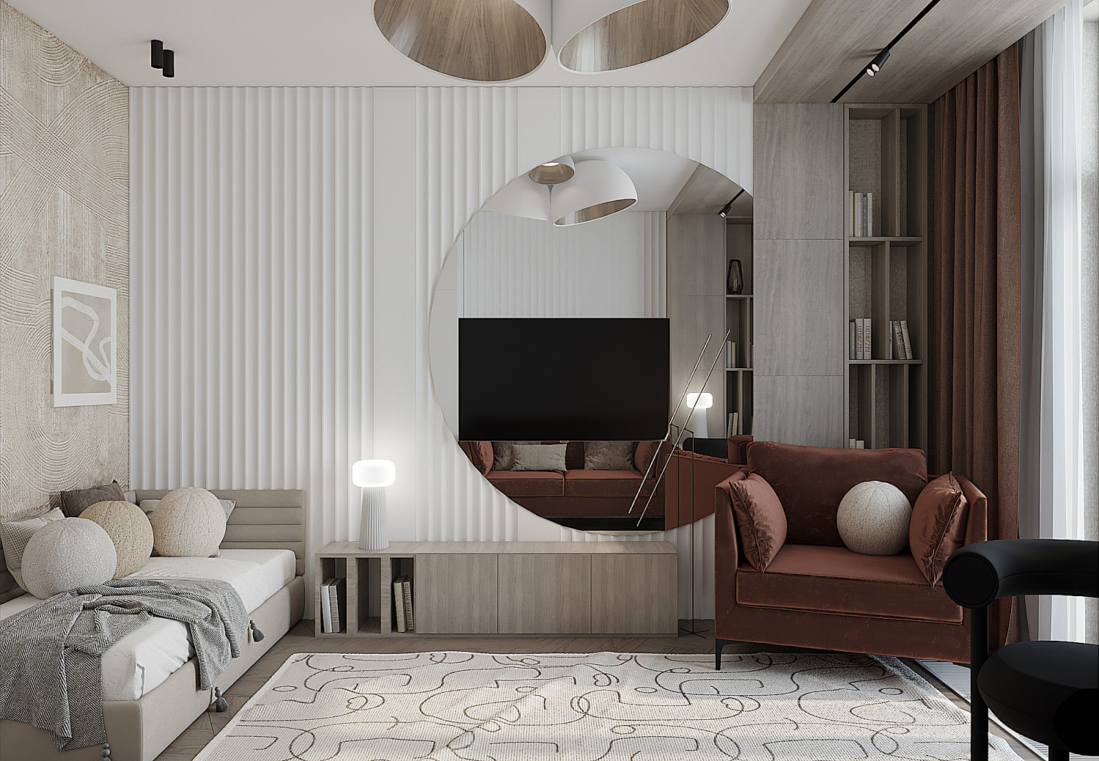 Интерьер 3-комнатной квартиры в ЖК Verona