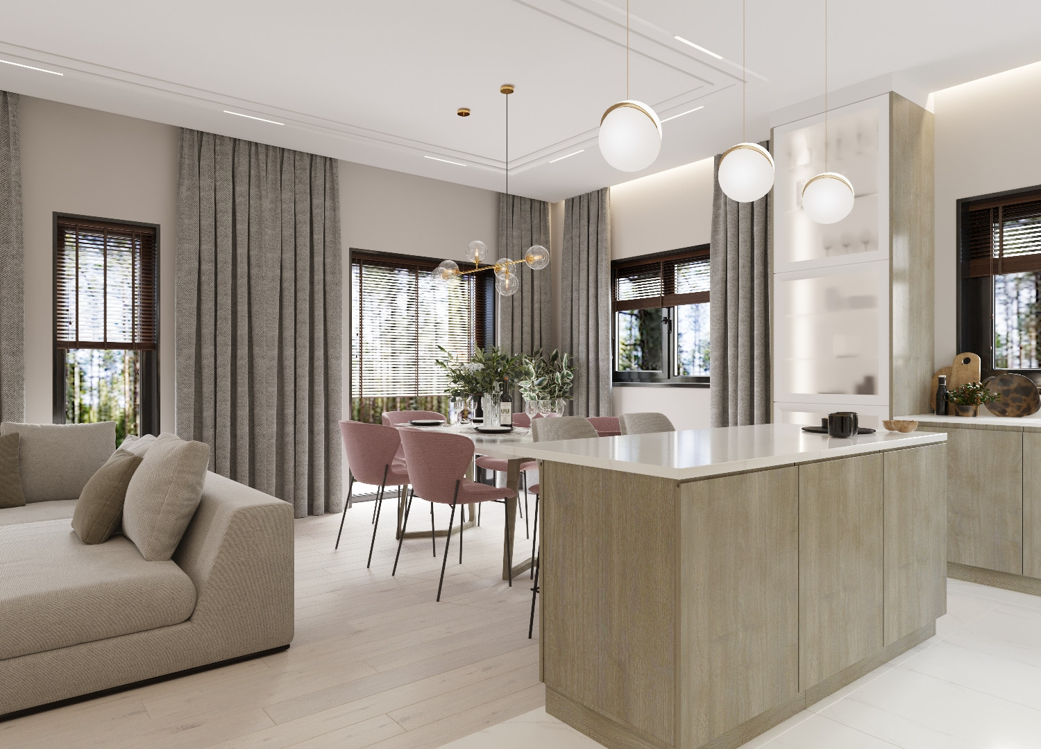 Кухня-гостиная / 1 этаж