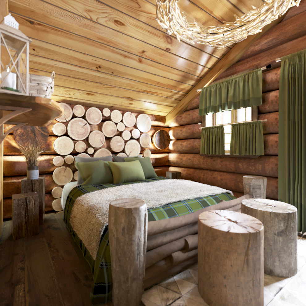 Гостевой деревянный домик, 2 этажа,