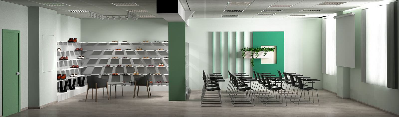 Обложка проекта: Выставочный зал и учебный класс для Московской фабрики ортопедической обуви.