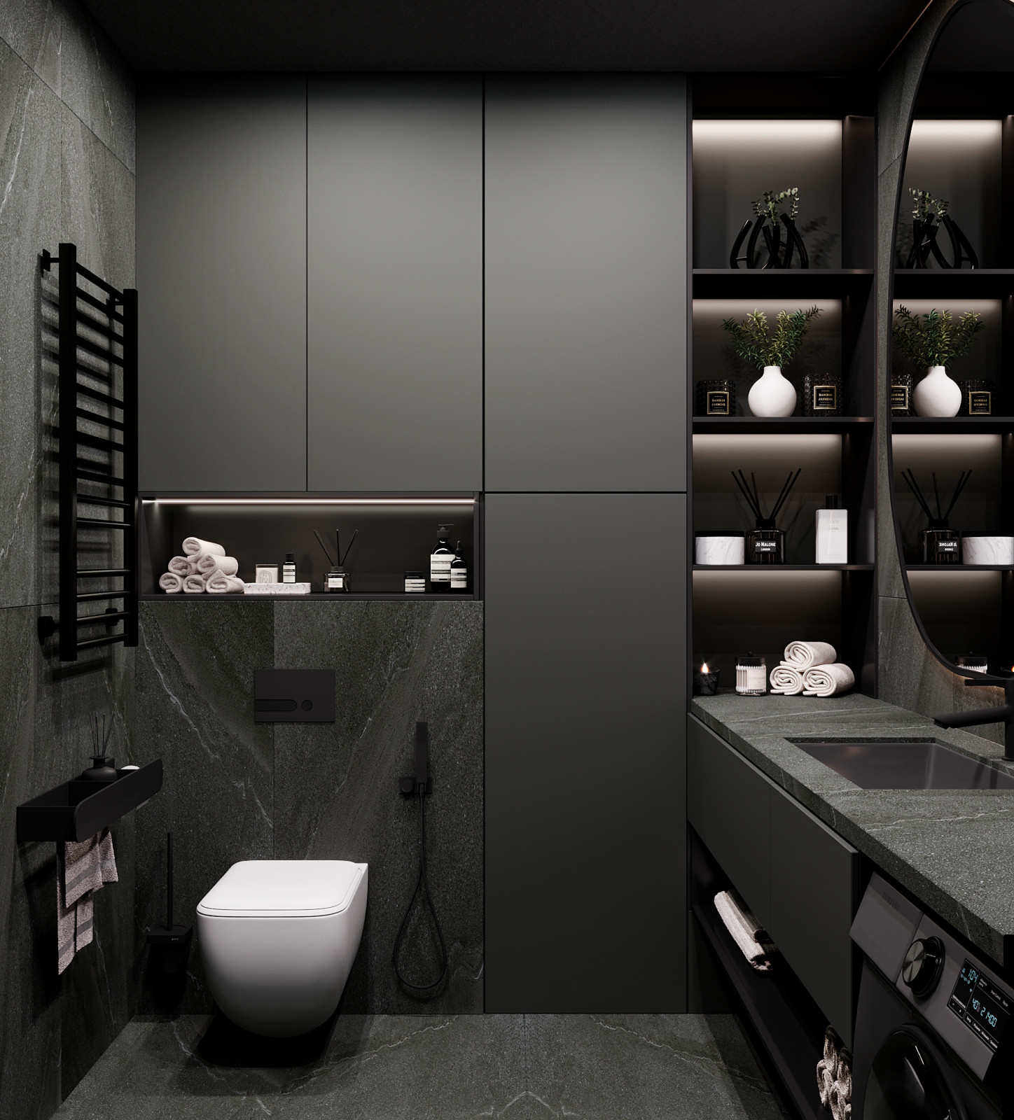 Ванная для молодой девушки в ЖК "Лесопарковый"