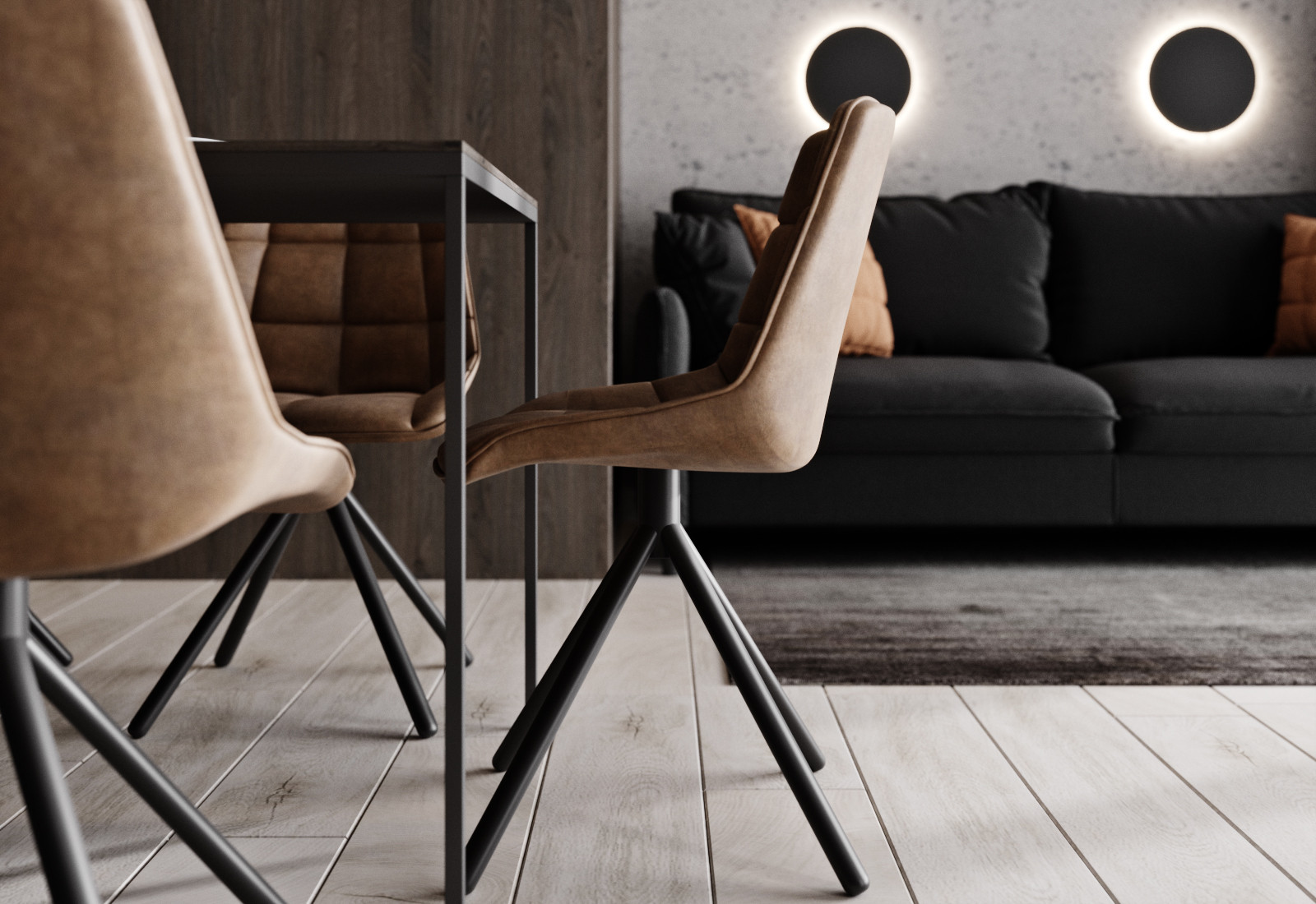 Квартира в темных оттенках