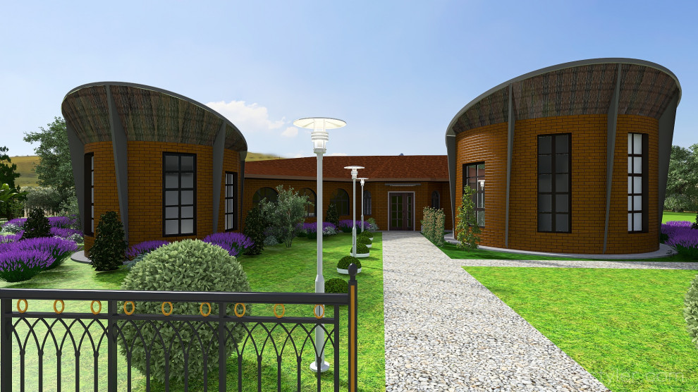 Вид на главный вход в дом