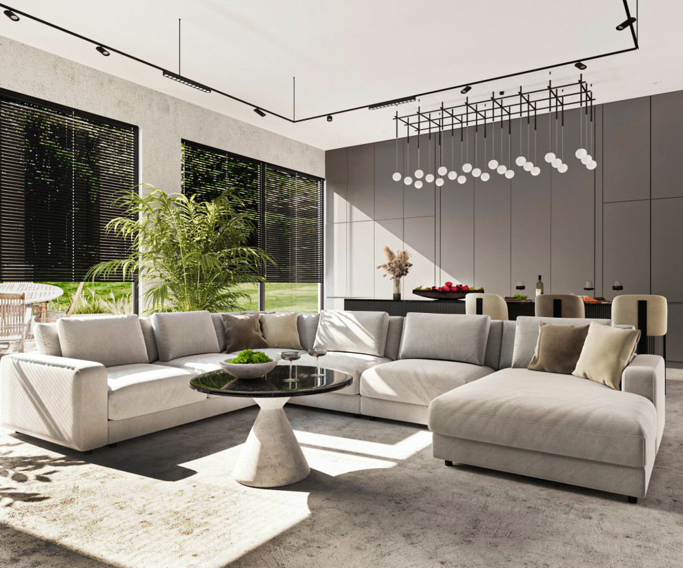 Обложка проекта: 3д-визуализация интерьера гостиной