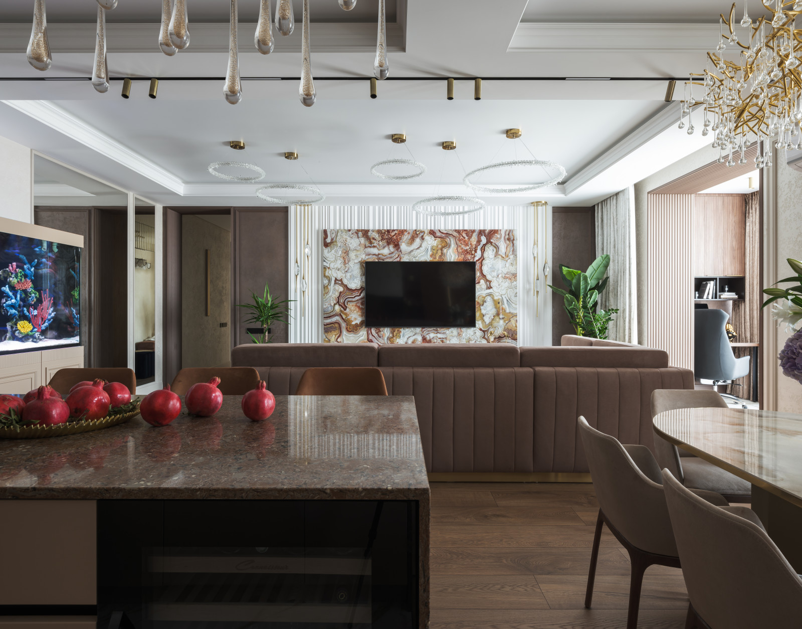 Реализация современной четырехкомнатной квартиры площадью 170 м²