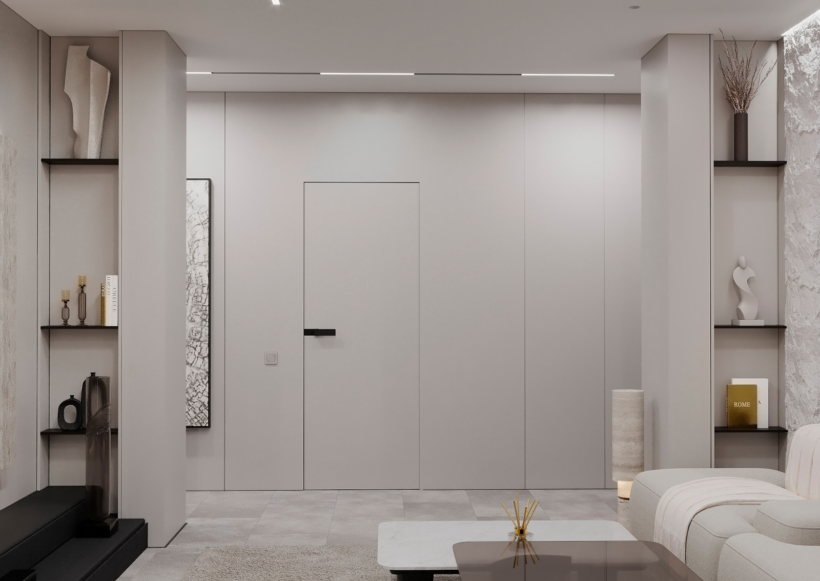 Обложка проекта: Гостиная-кухня в квартире для молодой девушки в ЖК "Лесопарковый"