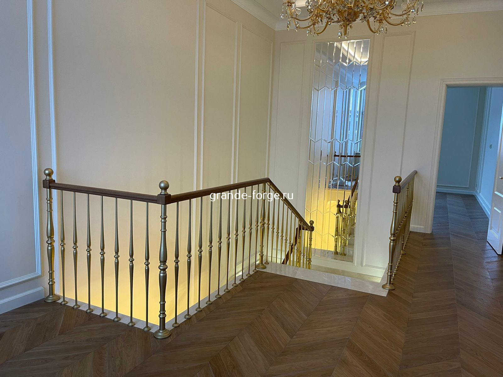 Лестница, стальное ограждение, фабрика Grande forge(Франция), коллекция "Рондо"