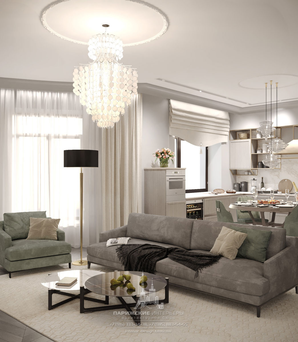 50 оттенков серого. Дизайн 2-комнатной квартиры в светлых тонах