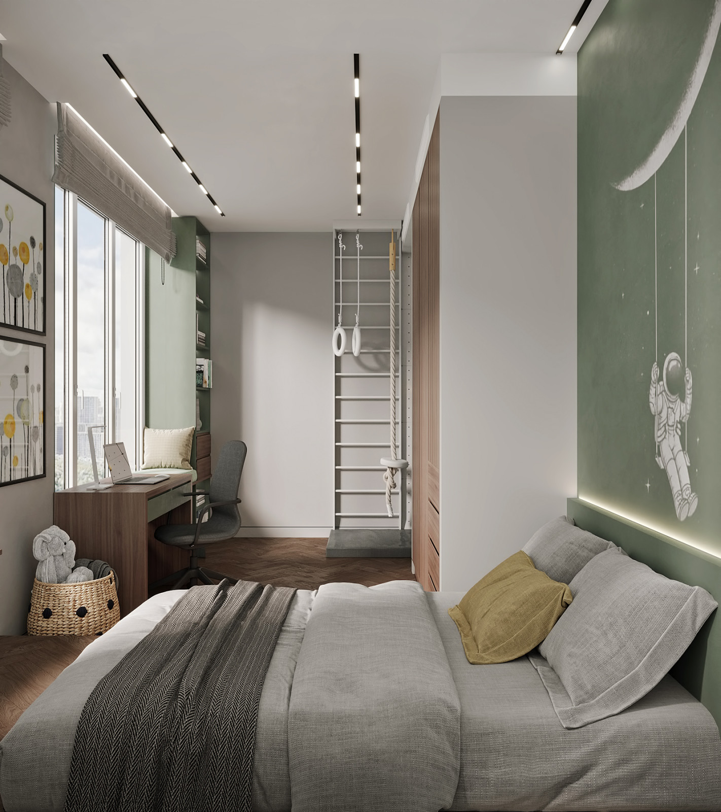 ЖК "Огни". Квартира для большой семьи. Детская сына.