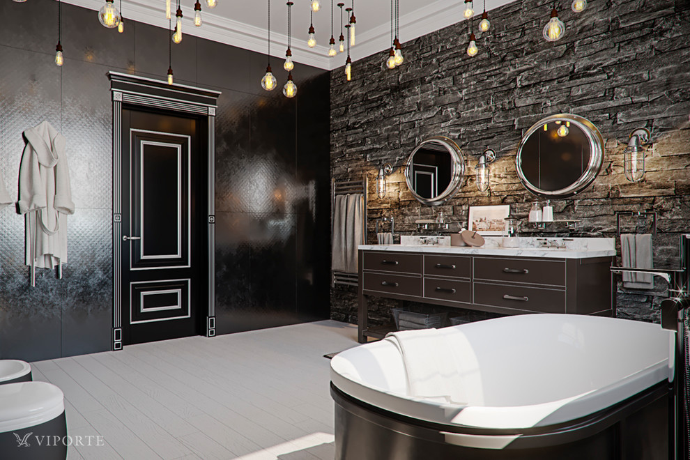 Обложка проекта: Дверь из массива бука в интерьере "Современная классика"